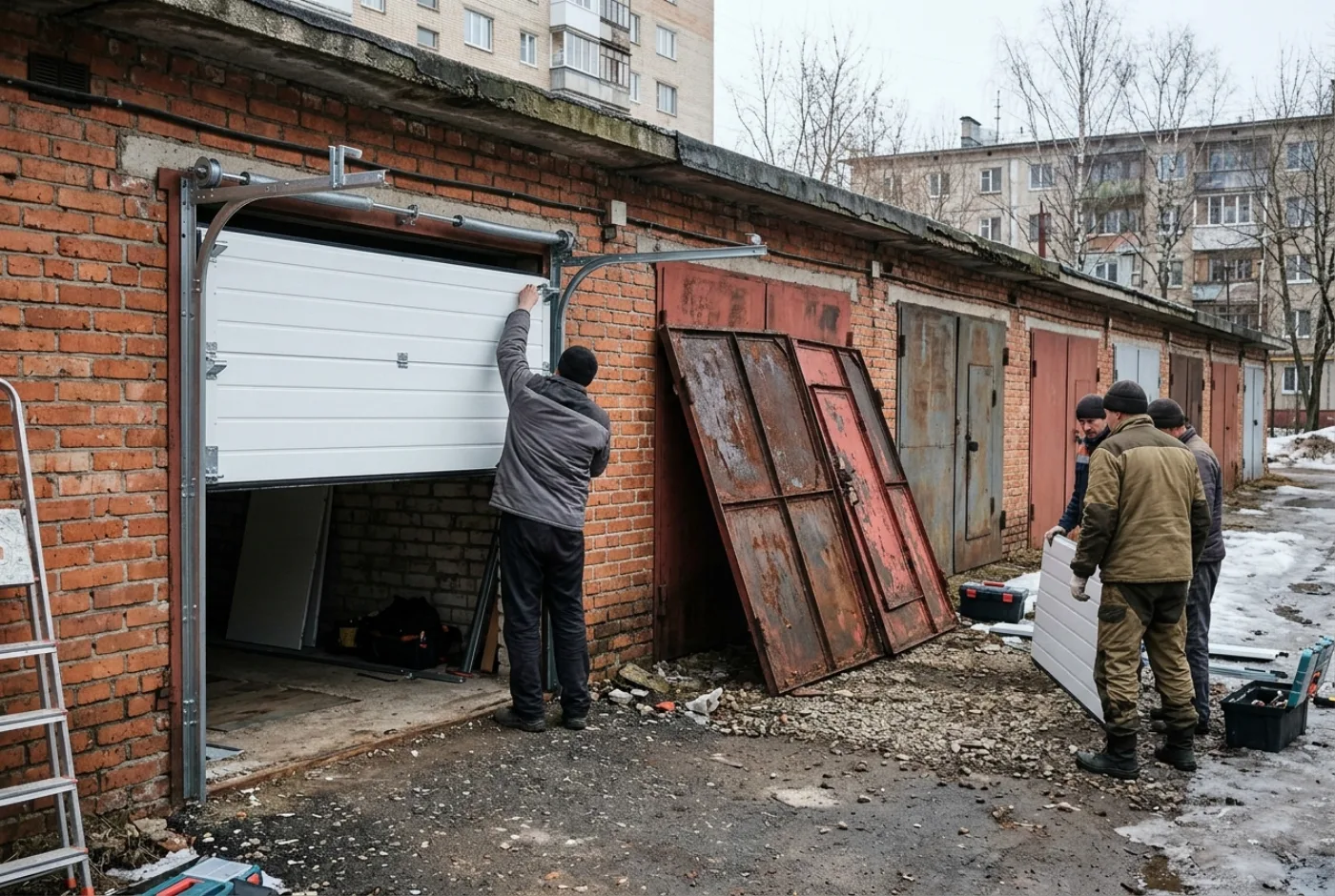Замена гаражных ворот в Хасавюрте